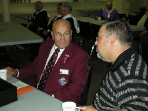KOFC 4949 David Doran and Deputy Grand Knight after a district meeting in Salmon Arm