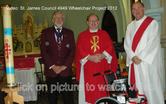 kofc4949 Wheelchair Project 2012.Click on picture to watch video. Knights4949